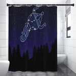 Aquarius Constellation Print Premium Shower Curtain