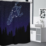 Aquarius Constellation Print Premium Shower Curtain