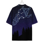 Aquarius Constellation Print Rayon Hawaiian Shirt