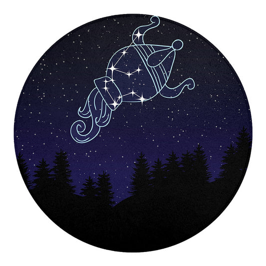 Aquarius Constellation Print Round Blanket