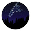 Aquarius Constellation Print Round Floor Mat