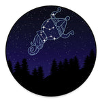 Aquarius Constellation Print Round Floor Mat
