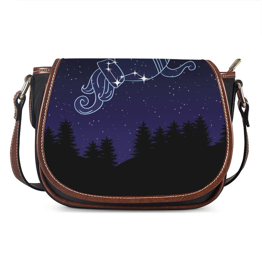 Aquarius Constellation Print Saddle Bag