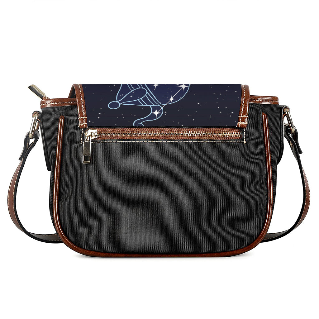 Aquarius Constellation Print Saddle Bag