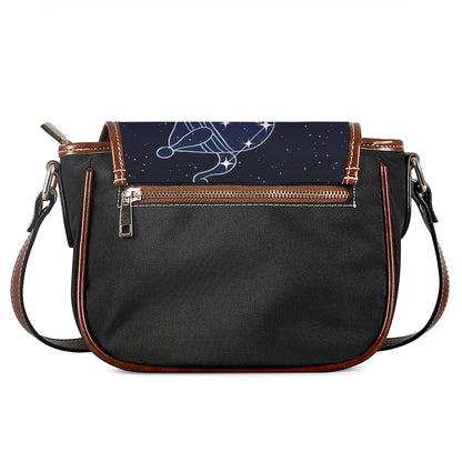Aquarius Constellation Print Saddle Bag