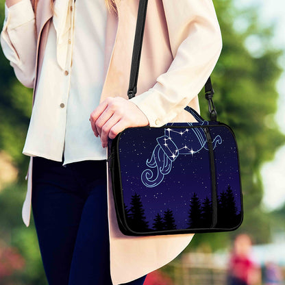 Aquarius Constellation Print Shoulder Strap Bible Bag