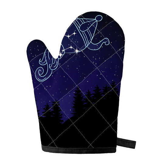 Aquarius Constellation Print Single Oven Mitt