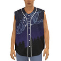 Aquarius Constellation Print Sleeveless Baseball Jersey