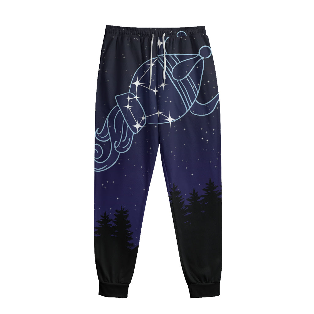 Aquarius Constellation Print Sweatpants