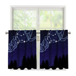 Aquarius Constellation Print Tier Curtains