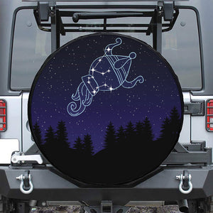 Aquarius Constellation Print Tire Cover