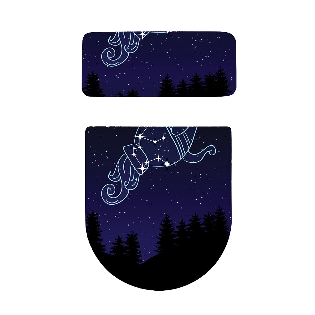 Aquarius Constellation Print Toilet Lid And Tank Cover Set