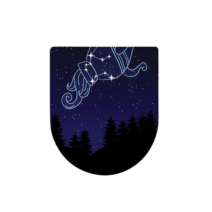 Aquarius Constellation Print Toilet Lid Cover