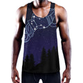 Aquarius Constellation Print Men's Workout Tank Top