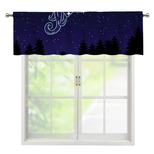 Aquarius Constellation Print Window Valance