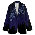Aquarius Constellation Print Women's Cotton Blazer