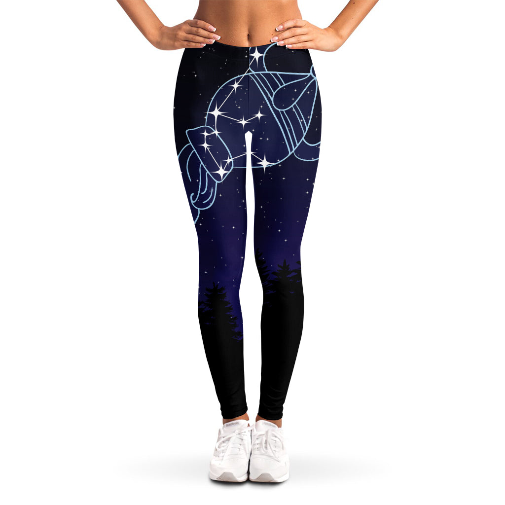 Aquarius Constellation Print Women's Leggings