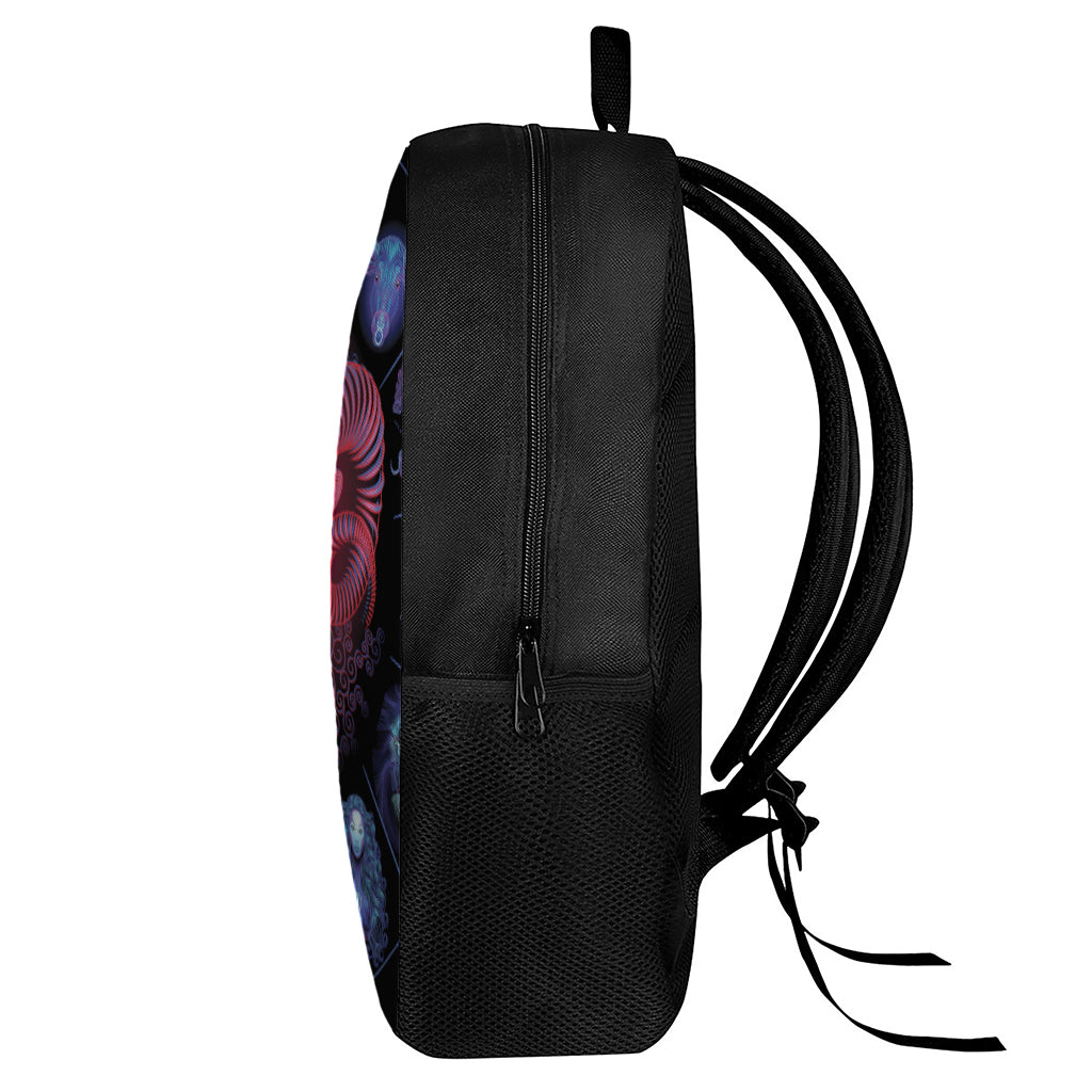 Aries And Astrological Signs Print 17 Inch Backpack