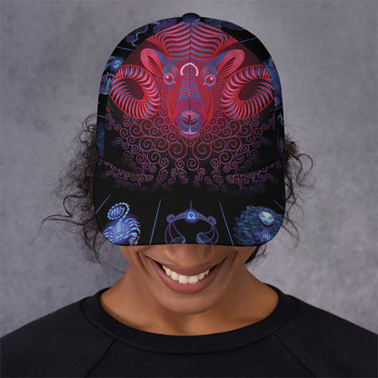 Aries And Astrological Signs Print Baseball Cap
