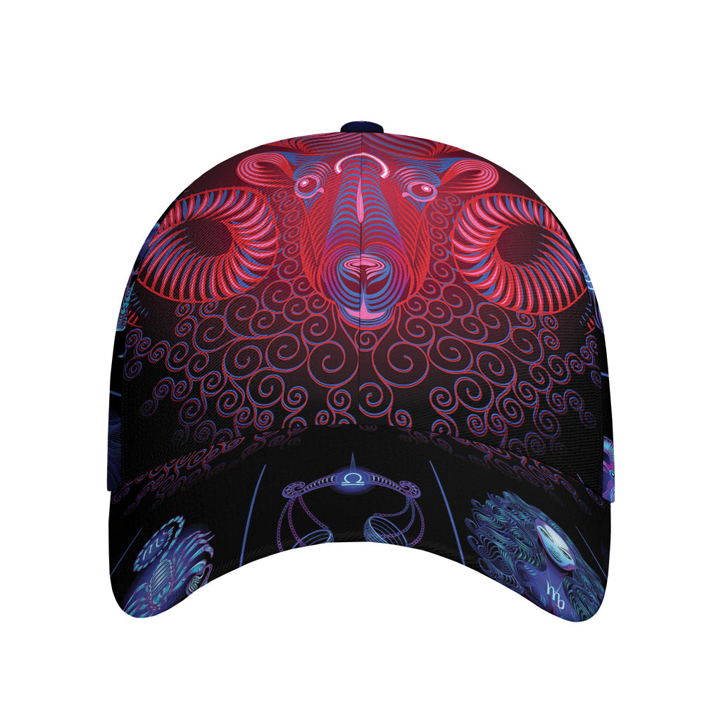Aries And Astrological Signs Print Baseball Cap