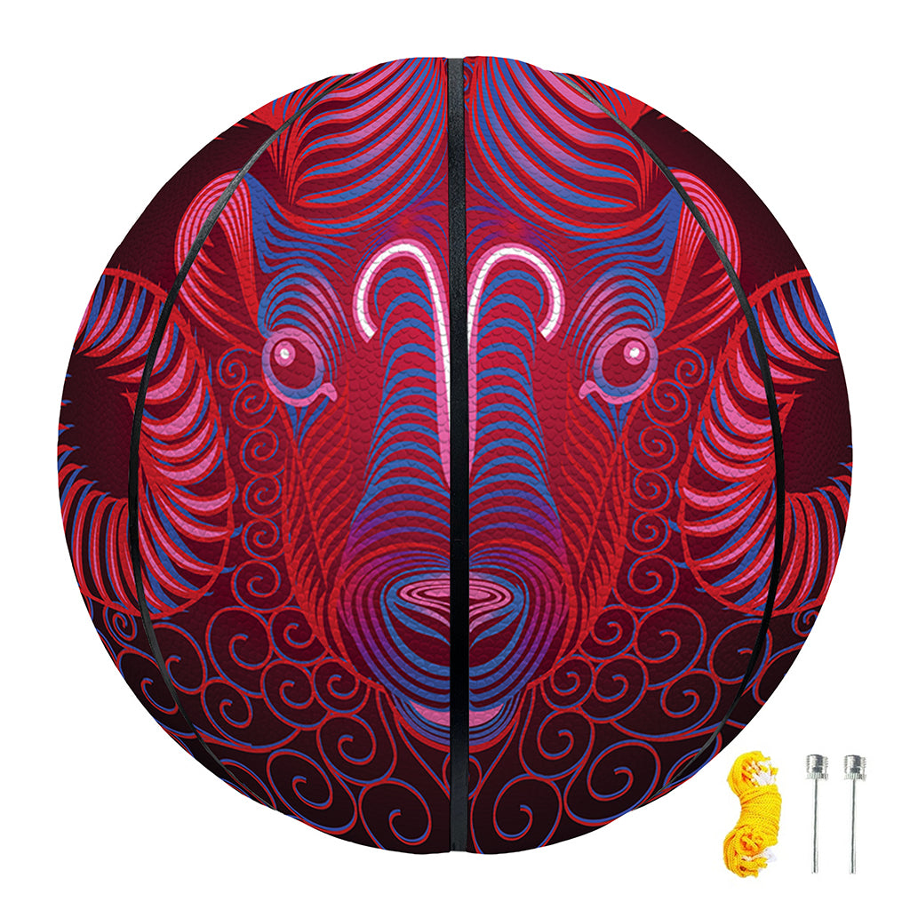 Aries And Astrological Signs Print Basketball