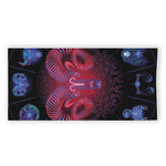 Aries And Astrological Signs Print Beach Towel