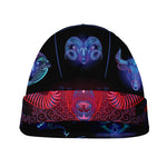 Aries And Astrological Signs Print Beanie