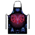 Aries And Astrological Signs Print Bib Apron With Pocket