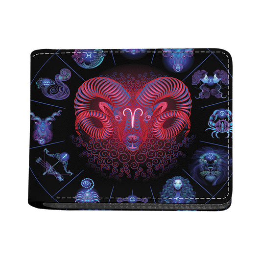 Aries And Astrological Signs Print Bifold Wallet