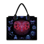 Aries And Astrological Signs Print Canvas Tote Bag