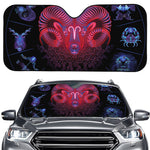 Aries And Astrological Signs Print Car Windshield Sun Shade