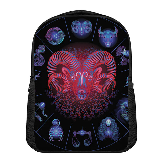 Aries And Astrological Signs Print Casual Backpack