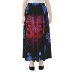 Aries And Astrological Signs Print Chiffon Maxi Skirt