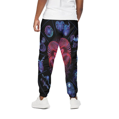 Aries And Astrological Signs Print Cotton Pants