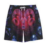 Aries And Astrological Signs Print Cotton Shorts