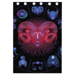 Aries And Astrological Signs Print Curtain