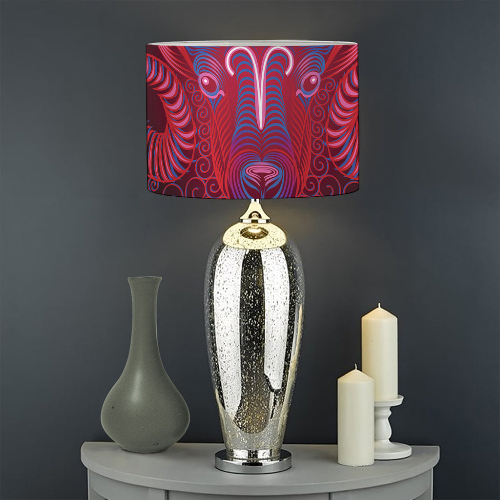 Aries And Astrological Signs Print Drum Lamp Shade