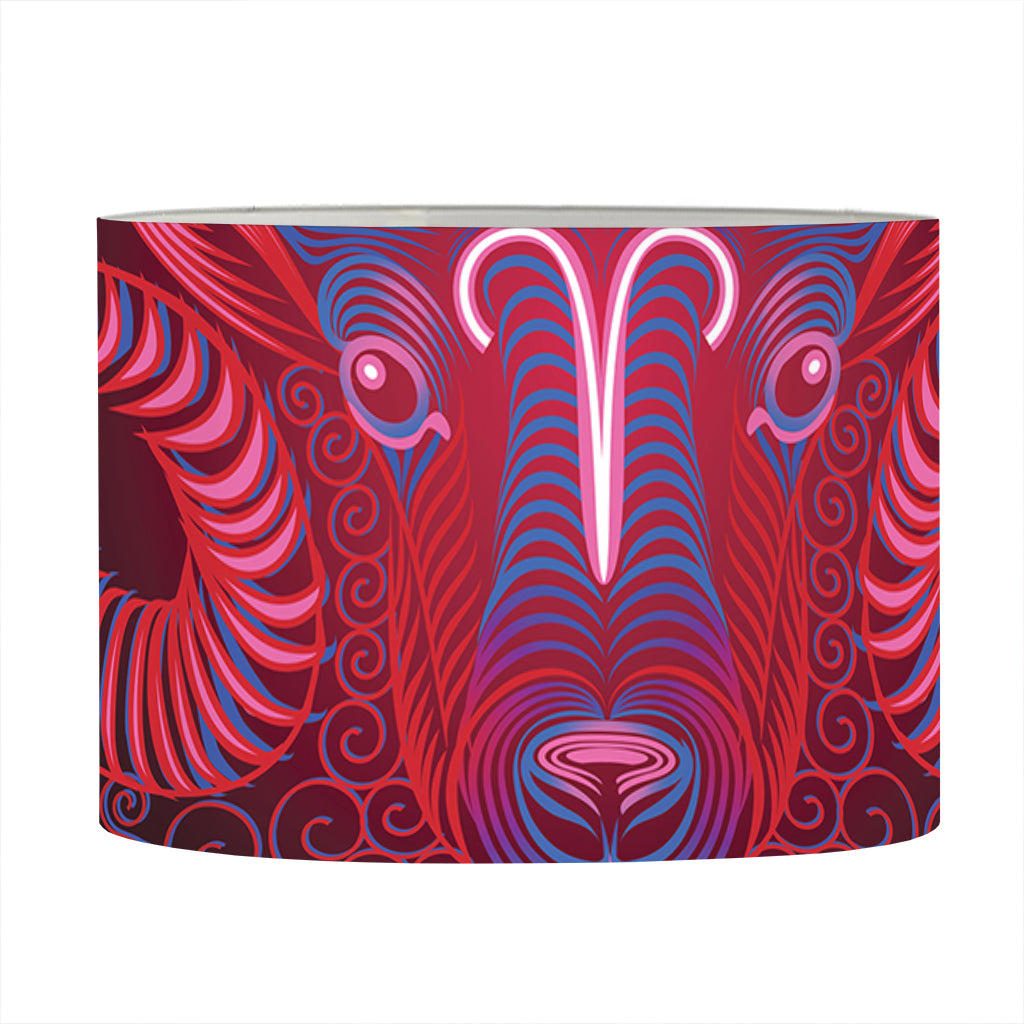 Aries And Astrological Signs Print Drum Lamp Shade