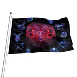 Aries And Astrological Signs Print Flag