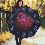 Aries And Astrological Signs Print Foldable Umbrella