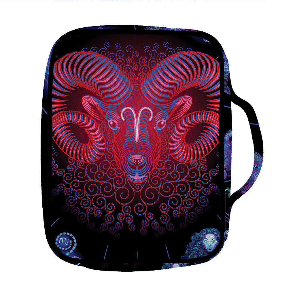 Aries And Astrological Signs Print Front Pocket Bible Bag