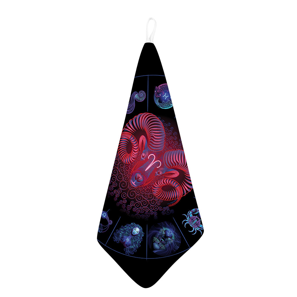 Aries And Astrological Signs Print Hand Towel