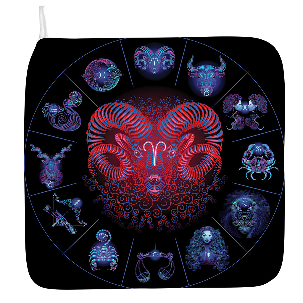 Aries And Astrological Signs Print Hand Towel