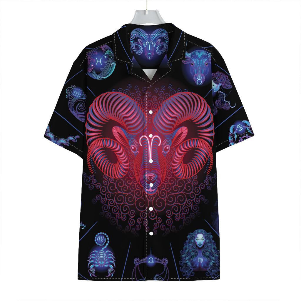Aries And Astrological Signs Print Hawaiian Shirt