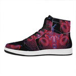 Aries And Astrological Signs Print High Top Leather Sneakers