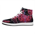 Aries And Astrological Signs Print High Top Leather Sneakers