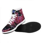 Aries And Astrological Signs Print High Top Leather Sneakers