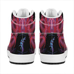 Aries And Astrological Signs Print High Top Leather Sneakers