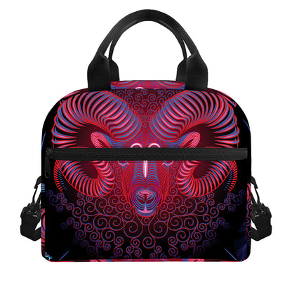 Aries And Astrological Signs Print Insulated Lunch Bag