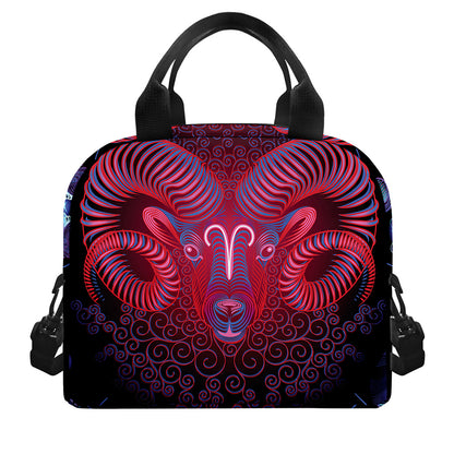 Aries And Astrological Signs Print Insulated Lunch Bag